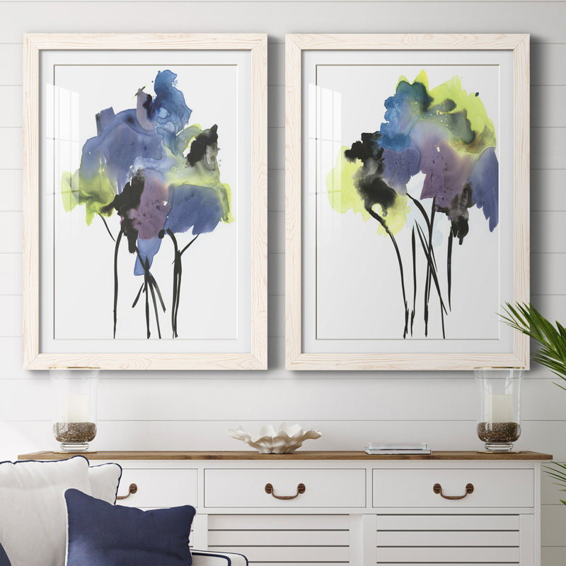 Nature's Bouquet I encadré mat - prêt à accrocher, Cadre blanc, H 31,5 po x l 47 po x P 1,5 po