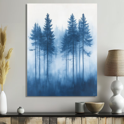 Blue Pine Mist - Forest Metal Wall Decor