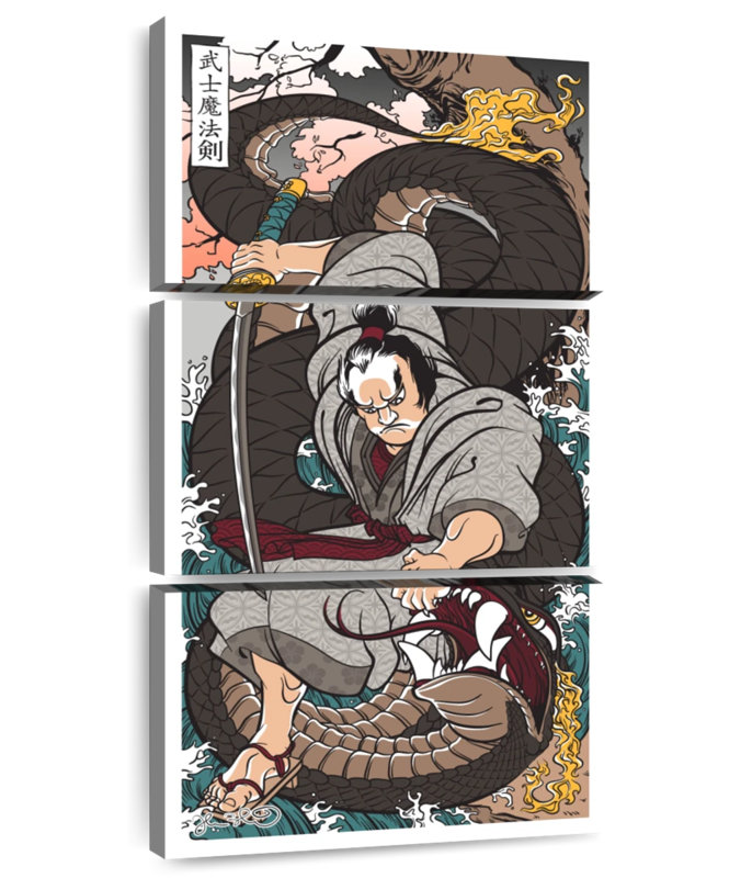 Samouraï avec une épée magique