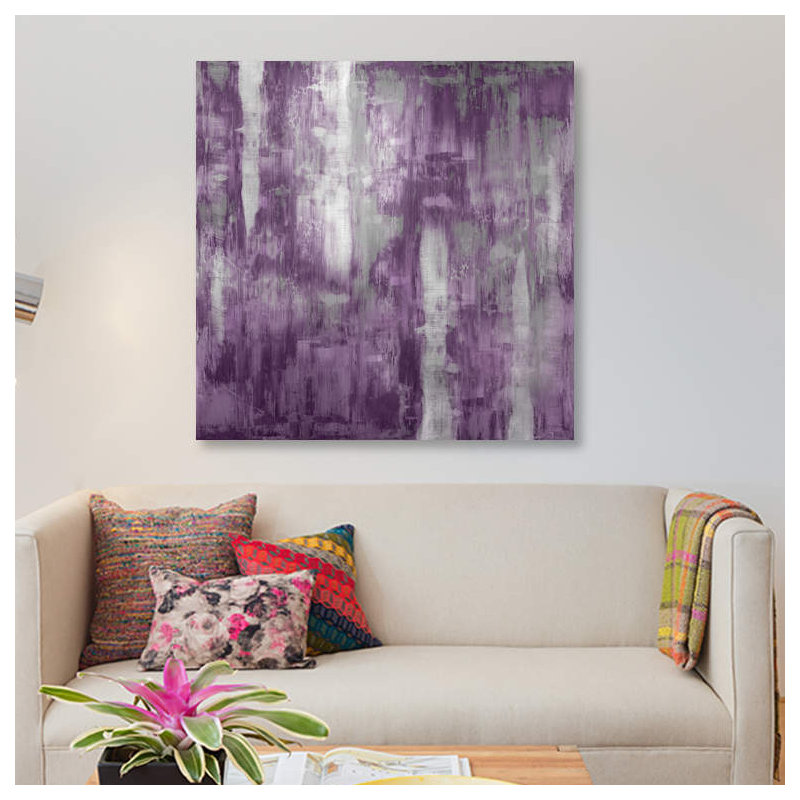 « améthyste gradation », reproduction sur toile, H 12 po x l 12 po x P 0,75 po, Toile tendue