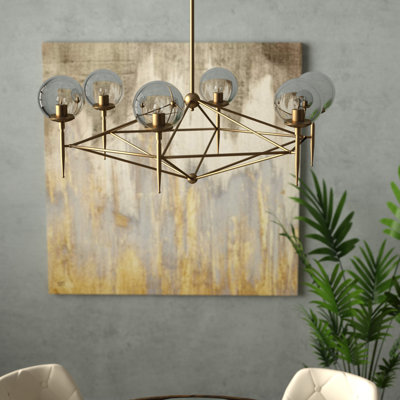 Modern 6 Light Globe Chandelier