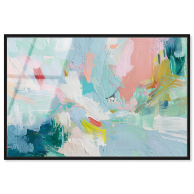 «Spring Mosaic II», reproduction d'art acrylique encadrée par Art Remedy, cadre noir, 15 x 10