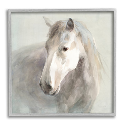 " White Horse Painting " by Danhui Nai Painting Print