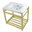 White/Brushed Brass