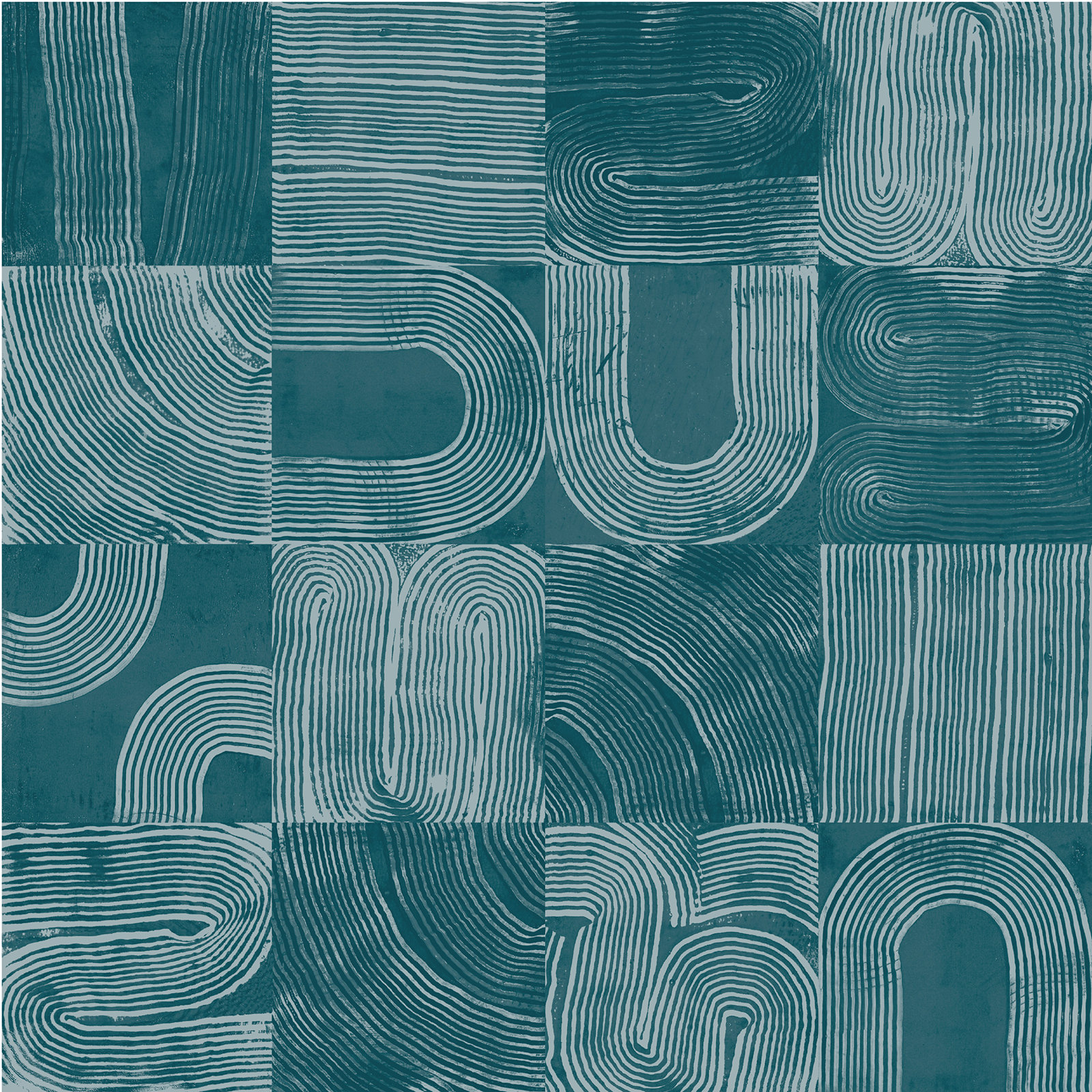 Jacobsen Modern Peel & Stick Geometric Wallpaper, Blue