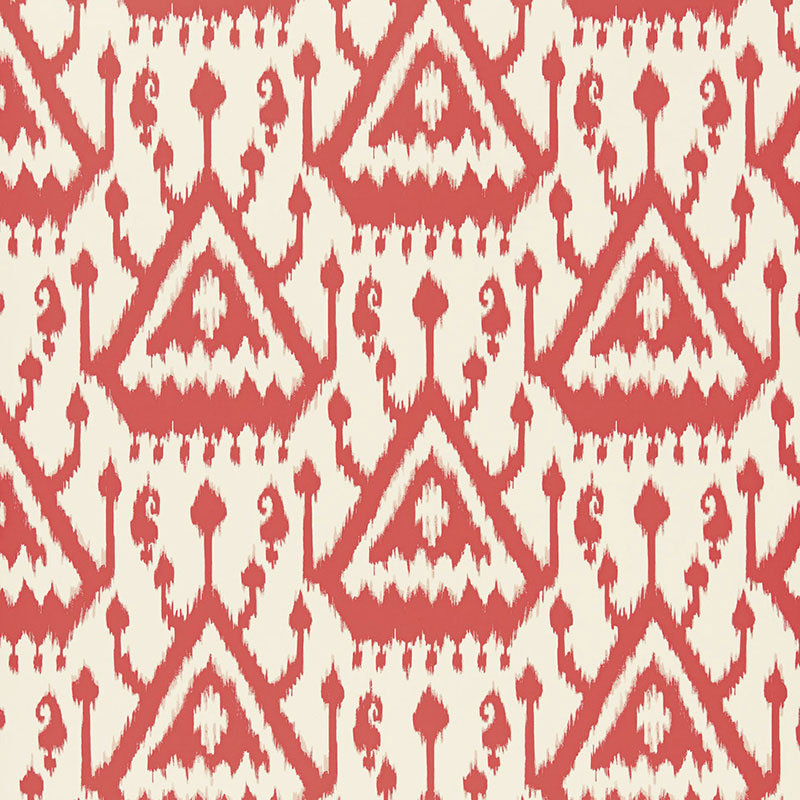 Papier peint Vientiane Ikat, Corail