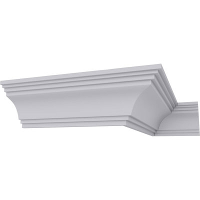 SAMPLE - Endurathane Kent Traditional Smooth Crown Moulding, 2"H x 2"P x 2 3/4"F x 12"L, Primed