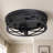 2 Pack 4-Light Matte Black Industrial Flush Mount Ceiling Light