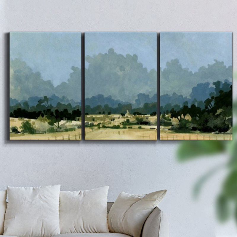 Paysage avec orage 3 pièces