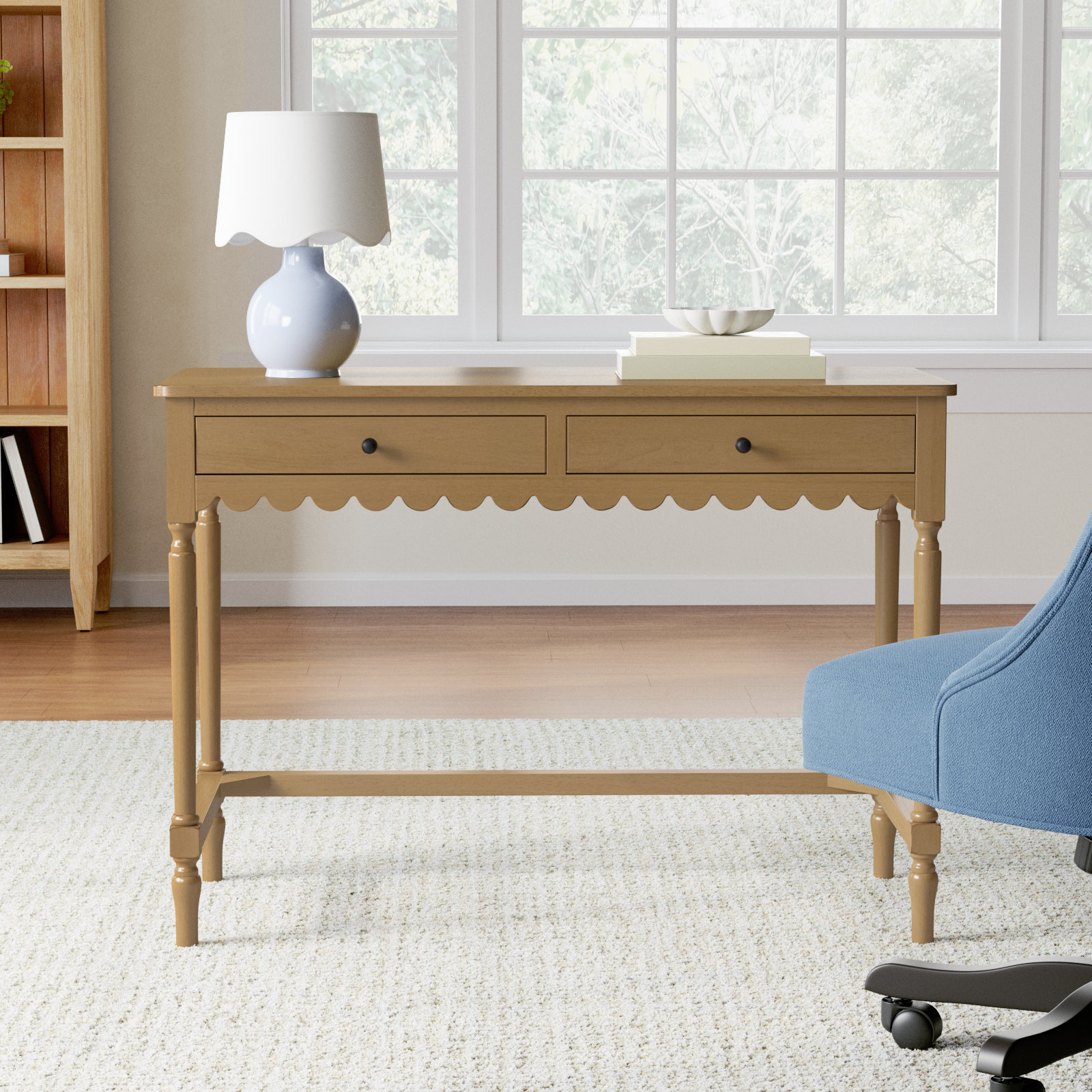 Branden 42" Pine Writing Desk, Brown