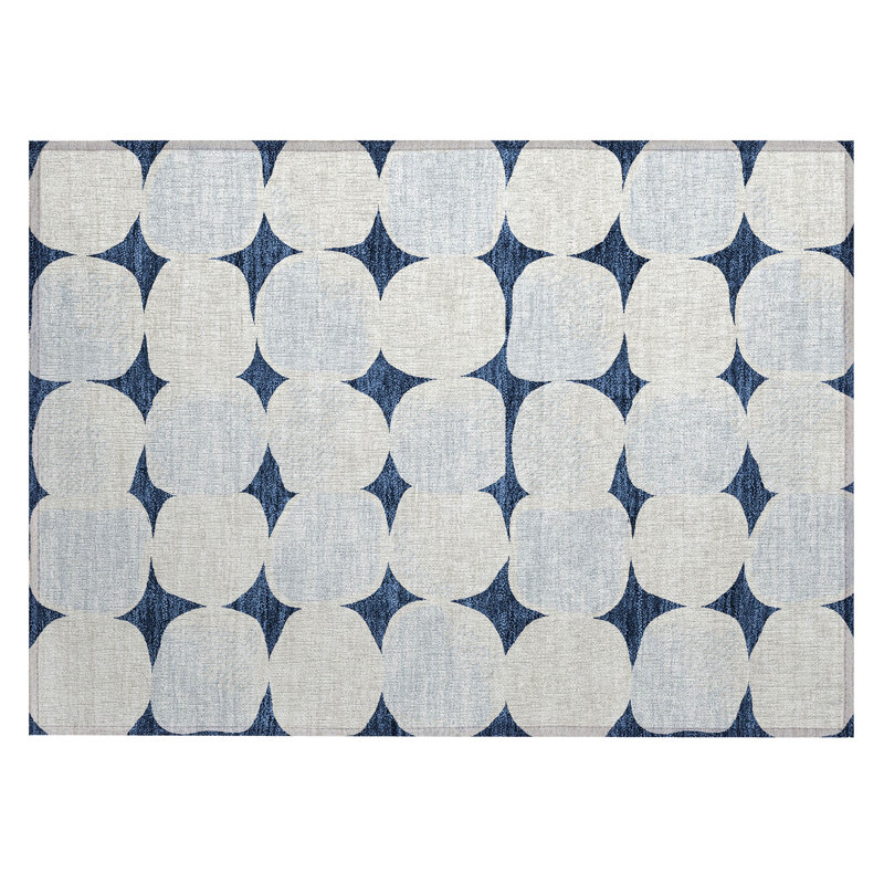 Malek Abstract Indoor / Outdoor Rug, Rectangle 1'8" x 2'6"