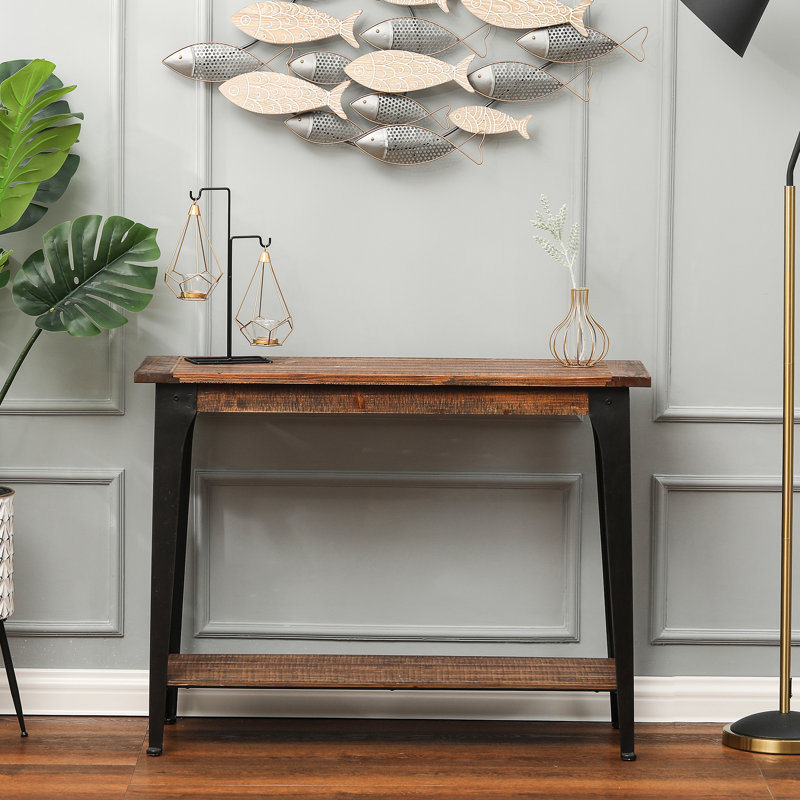 Solano 40'' W Farmhouse Console Table with Open Shelf