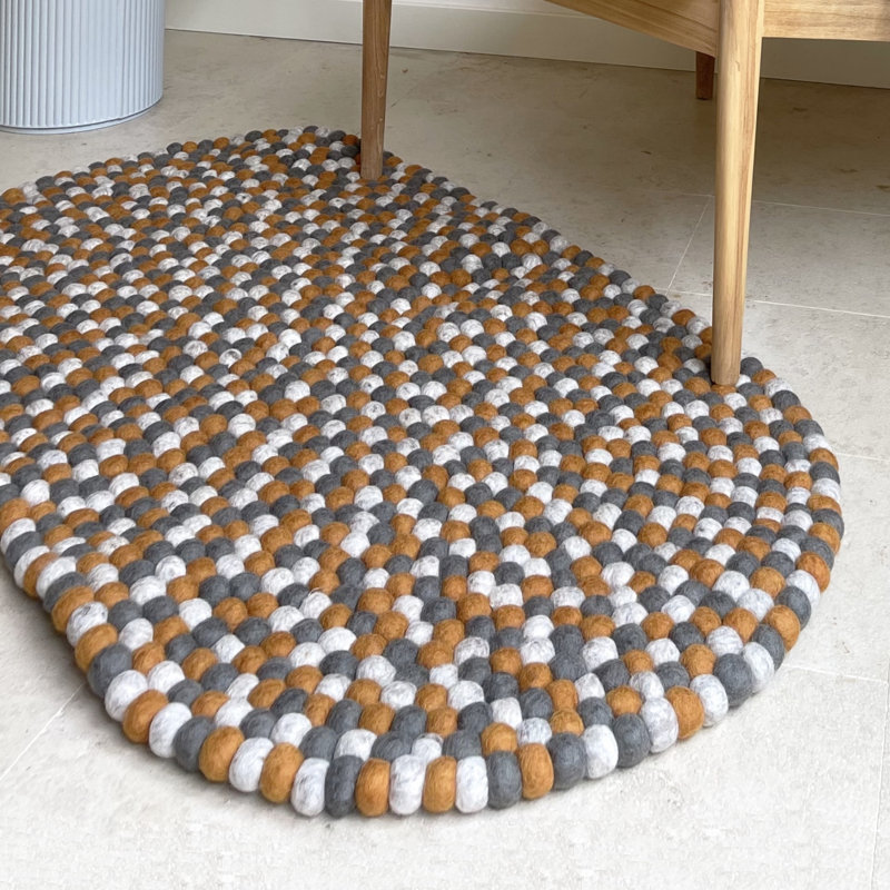 Area Rug, Oval 60 x 110cm, Honey