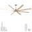 84" Oversized Large Brushed Nickel Light Yellow Solid Wood Ceiling Fan with Dimmable Led Light Control Reversible DC Motor For Living Room Warehouse Villa-715284275-715284272-715284279