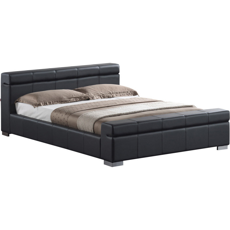 Upholstered Bed, Double (4'6), Black