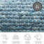 Hand Woven Wool Blue Indoor Rug-74494594