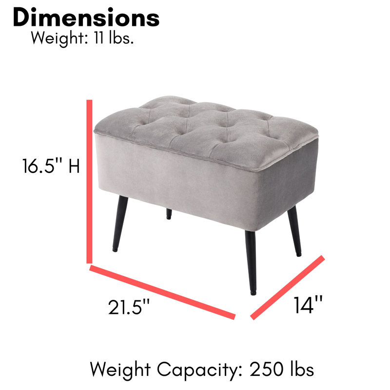 Velvet Ottoman