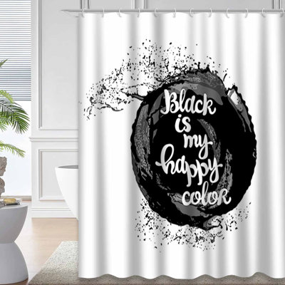 Rideau de douche avec 12 crochets Happy Color