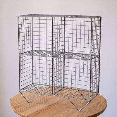 Farmhouse Wire Grid Display Shelf