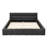 California King Size Upholstered Bed Frame With Thick Fabric, Chenille Fabric Grounded Platform Bed With Headboard And Solid Frame-738854781-764291691-755081481