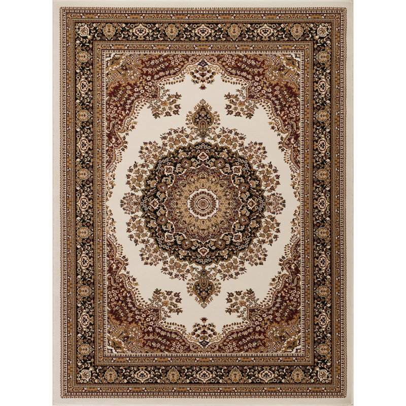 Tapis ivoire Manchester - Luxueux et spacieux, Rectangle 5 pi 3 po x 7 pi 3 po
