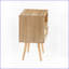 Table basse en rotin naturel avec tiroir - Panneau de fibres à densité moyenne et amp; Pieds en bois massif, L 15,75 po x l 11,81 po x H 22,05 po, faciles à nettoyer et robustes-1730687218