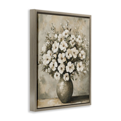 Cadre flottant Bold Contrast Floral Arrangement, design par Petal Prints Design