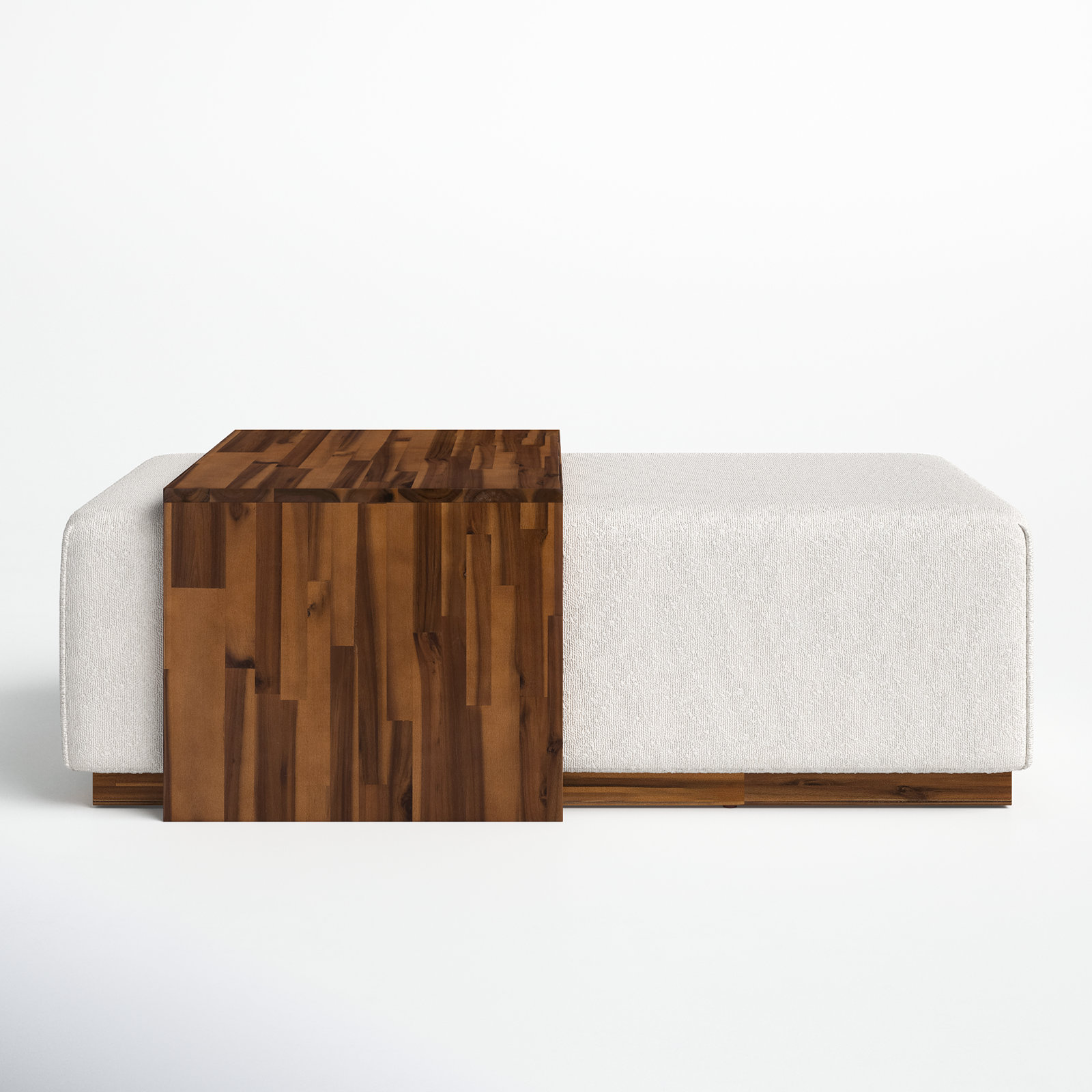 Dakota Solid Wood Coffee Table, Ivory