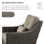 Fauteuil de patio pivotant avec repose-pieds Keaisha-612598835