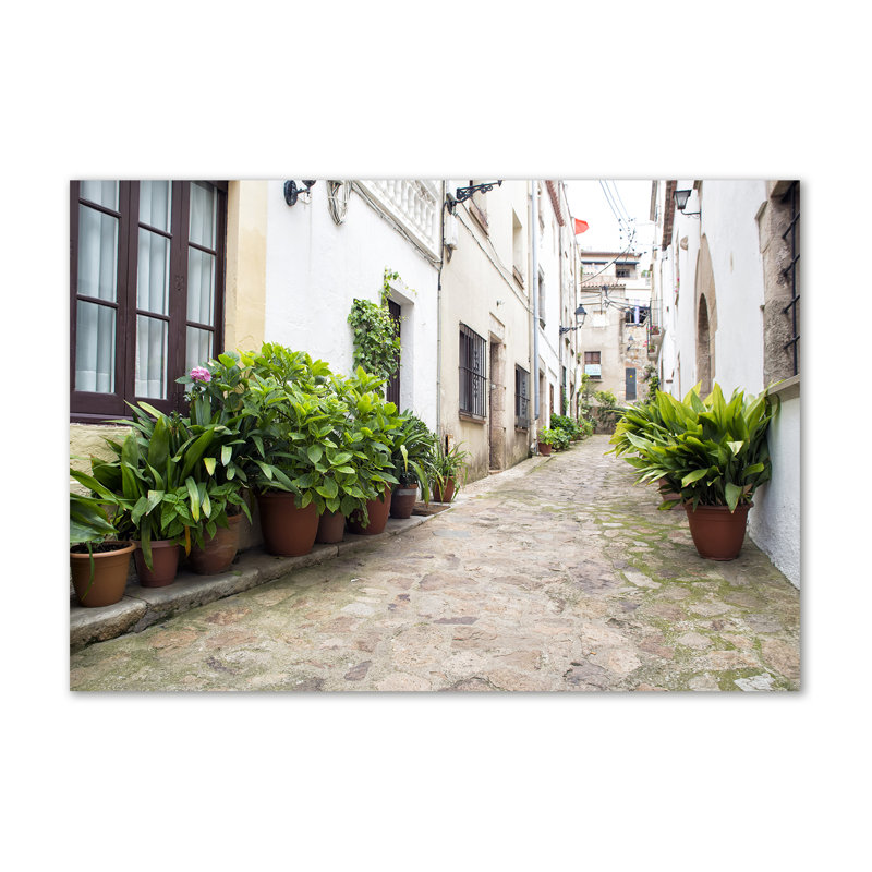 A Charming Street - Wrapped Canvas Print
