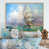 Toile avec cadre flottant brun