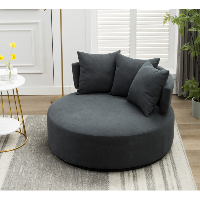 Chaise pivotante en polyester de l 26 po Ardian, Gris