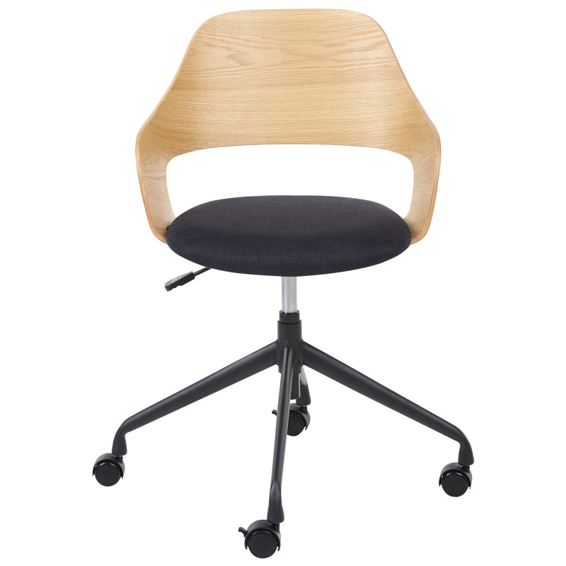 Linen Office Chair, Black