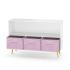 Bibliothèque de rangement Treqwan, H 23,62 po x l 35,43 po x P 35,43 po, Rose