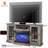 Alvilda 59" 3-Sided Glass Fireplace TV Stand, Wash Gray-16397884-23179253