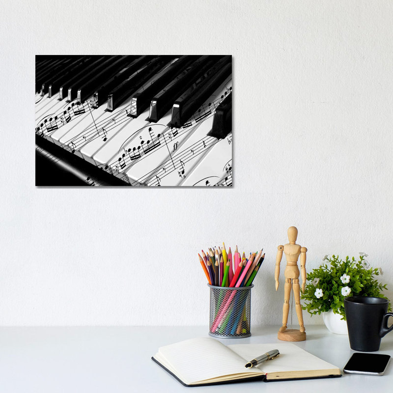 Piano - Wrapped Canvas Print, 20.32 cm H x 30.48 cm W