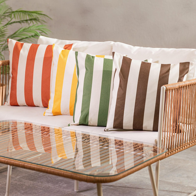 Indoor / Outdoor Abstract Multi Square Cushion