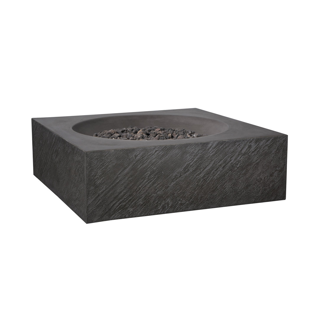 Paloma Square Concrete Fire Pit Table PyroMania 