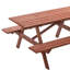 Très grand ensemble de table de pique-nique d'extérieur de 95 pouces avec bancs