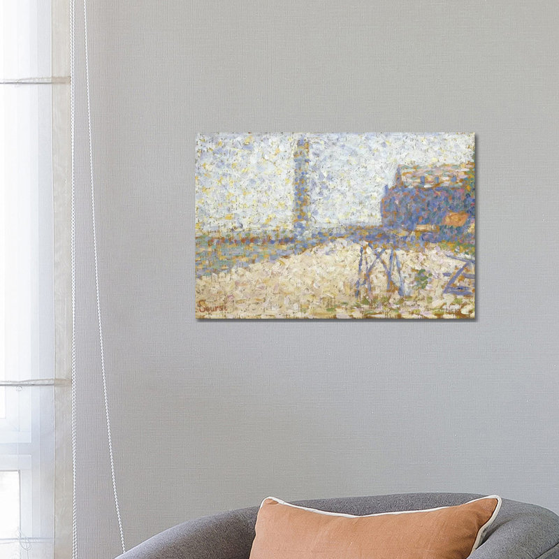 L'hospice Et Le Phare De Honfleur 1886 by Georges Seurat - 1 Piece Wrapped Canvas Wall Art