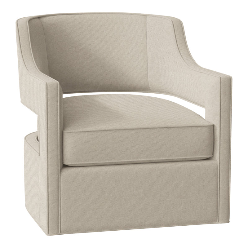 Phoebe Upholstered Swivel Armchair, Perigold Banks Organza