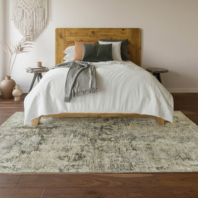 Tapis taupe Cerrito lavable à la machine de qualité supérieure