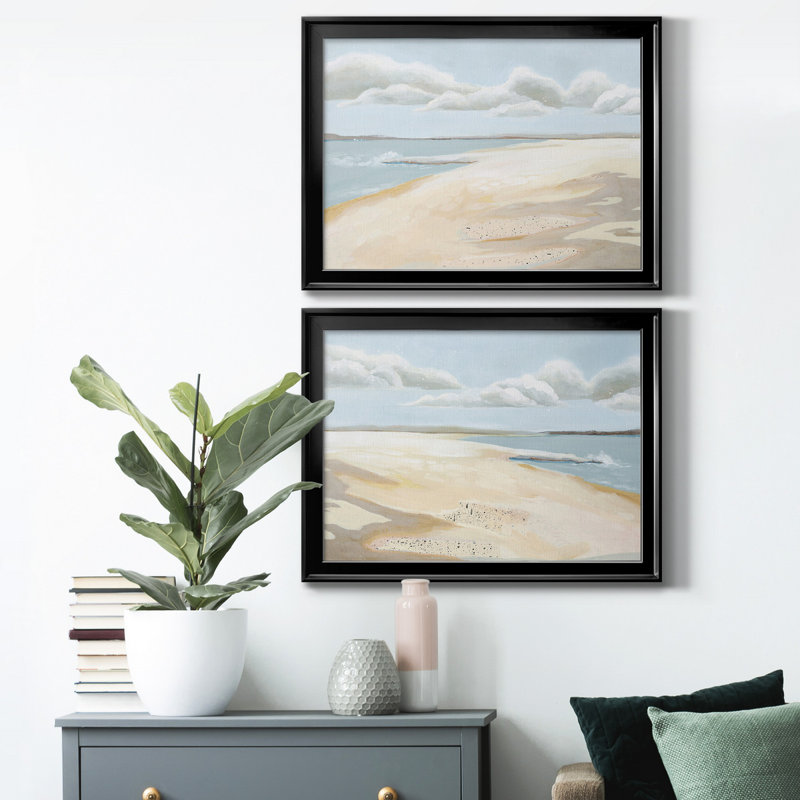 Sandy Getaway I - ensemble de 2 reproductions de cadres photo, H 36,5 po x l 53 po x P 1 po, Noir