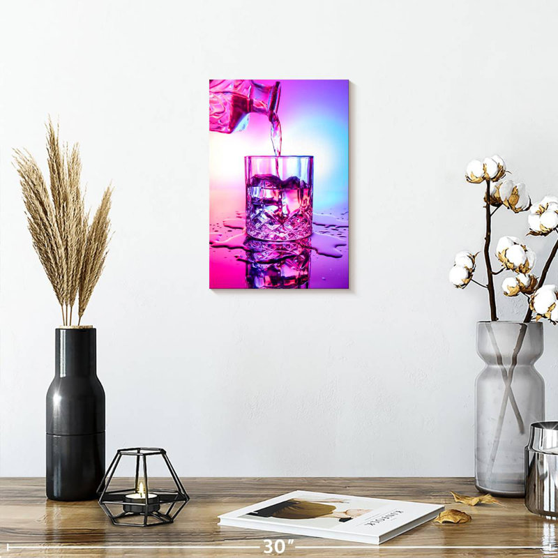 Yarlin Cocktail On Neon, 12" H x 8" W