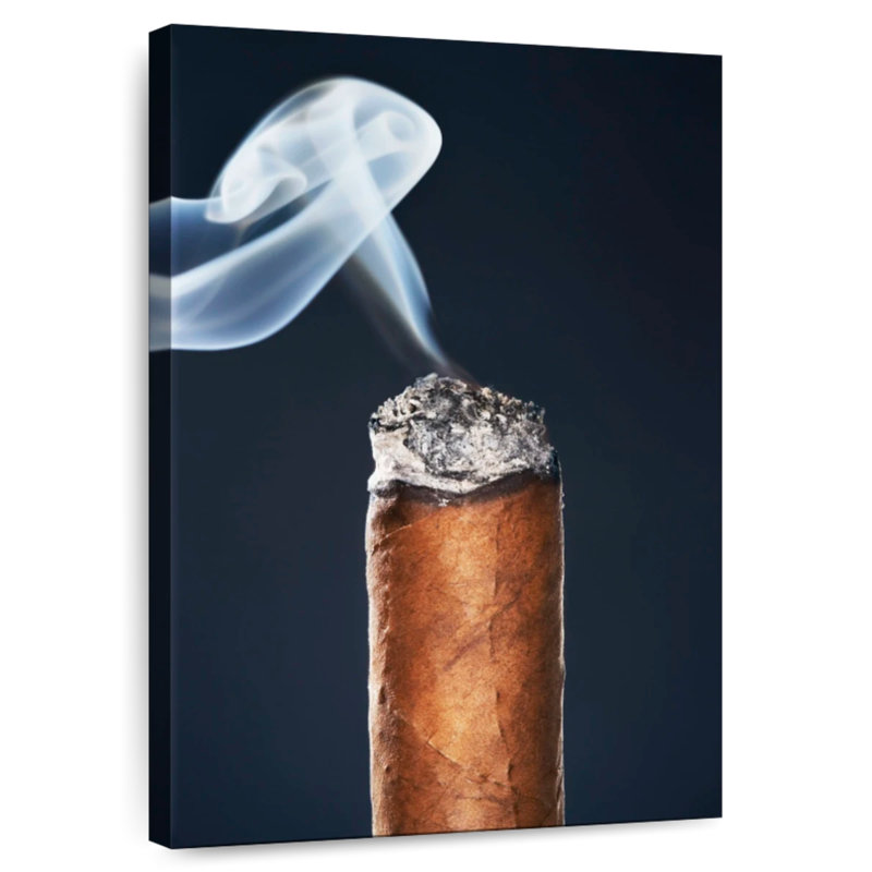 Senne Burning Cigar Up Close, 51" H x 34" W
