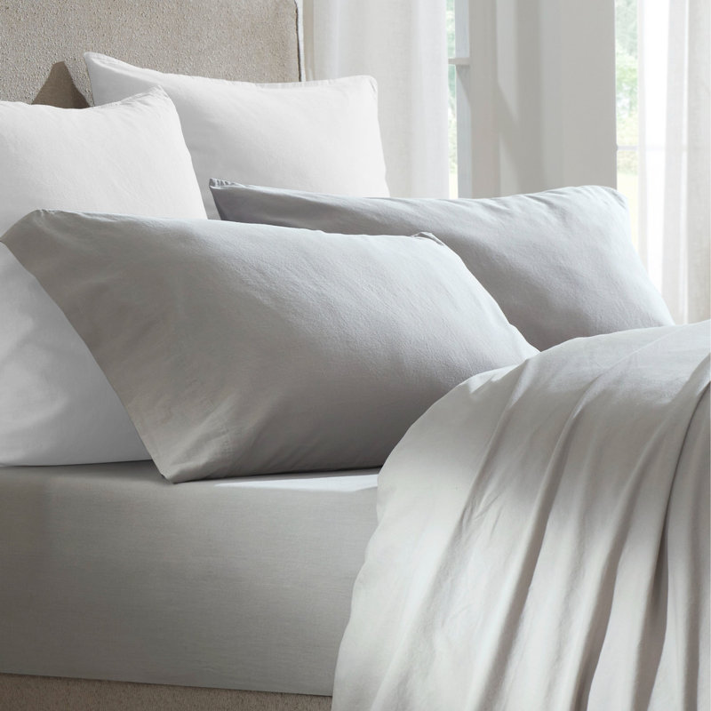 Taies d'oreiller en percale légère 100% coton Carmen, Bleu, Taies d'oreiller très grandes
