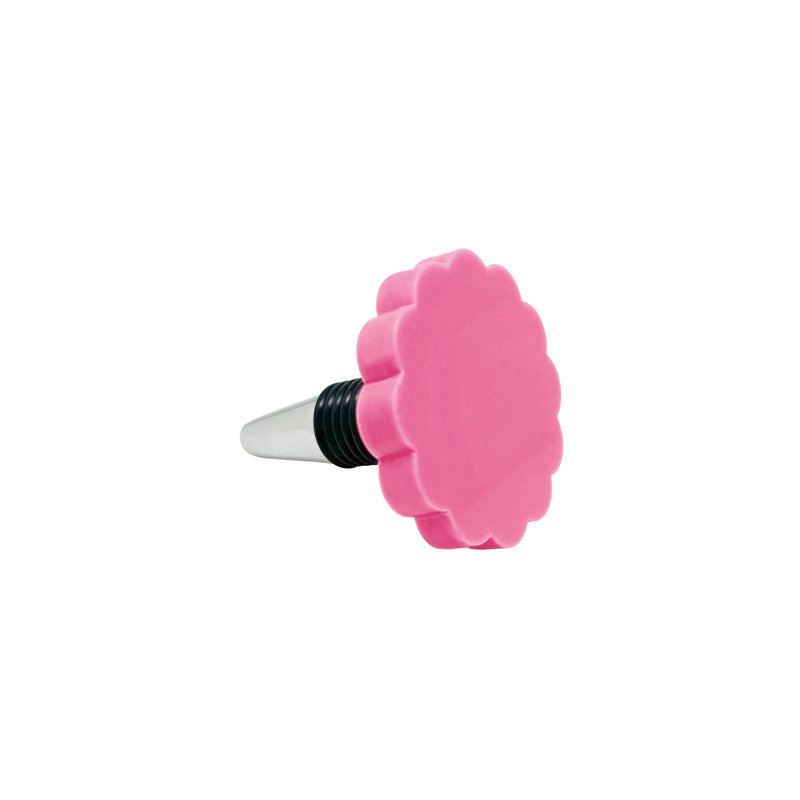 Orange Scallop Bottle Stopper, Pink