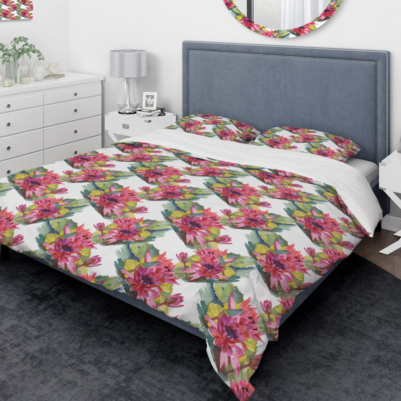 Eclectic Polyester Abstract Duvet Cover, King Duvet Cover + 2 Shams