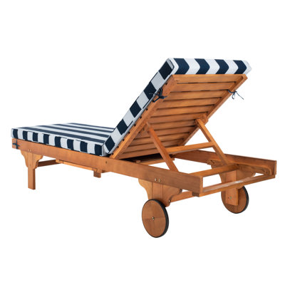 Jivera 78.70" Long Reclining Eucalyptus Single Chaise with Cushions