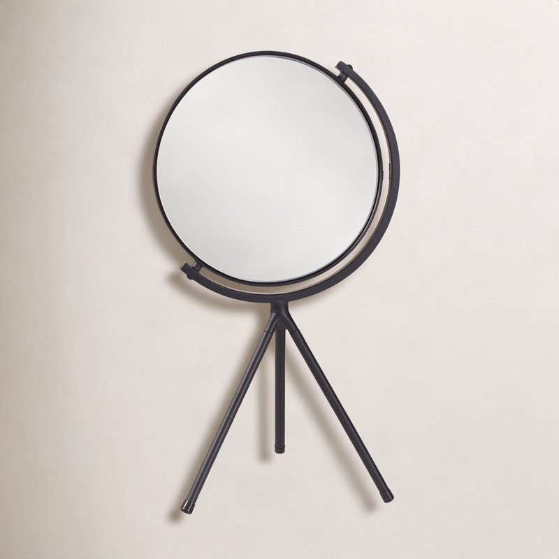 Miroir de table rond noir Hatch